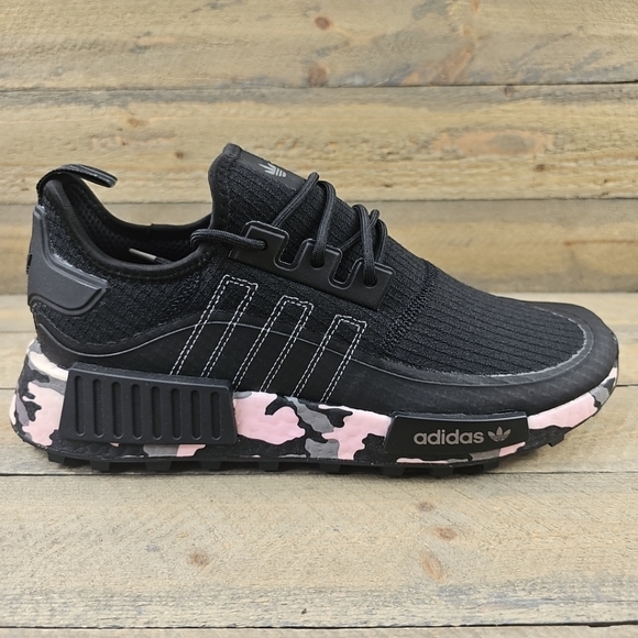 adidas Originals NMD_R1 Men's Shoes Black White Camo - Picture 13 of 13